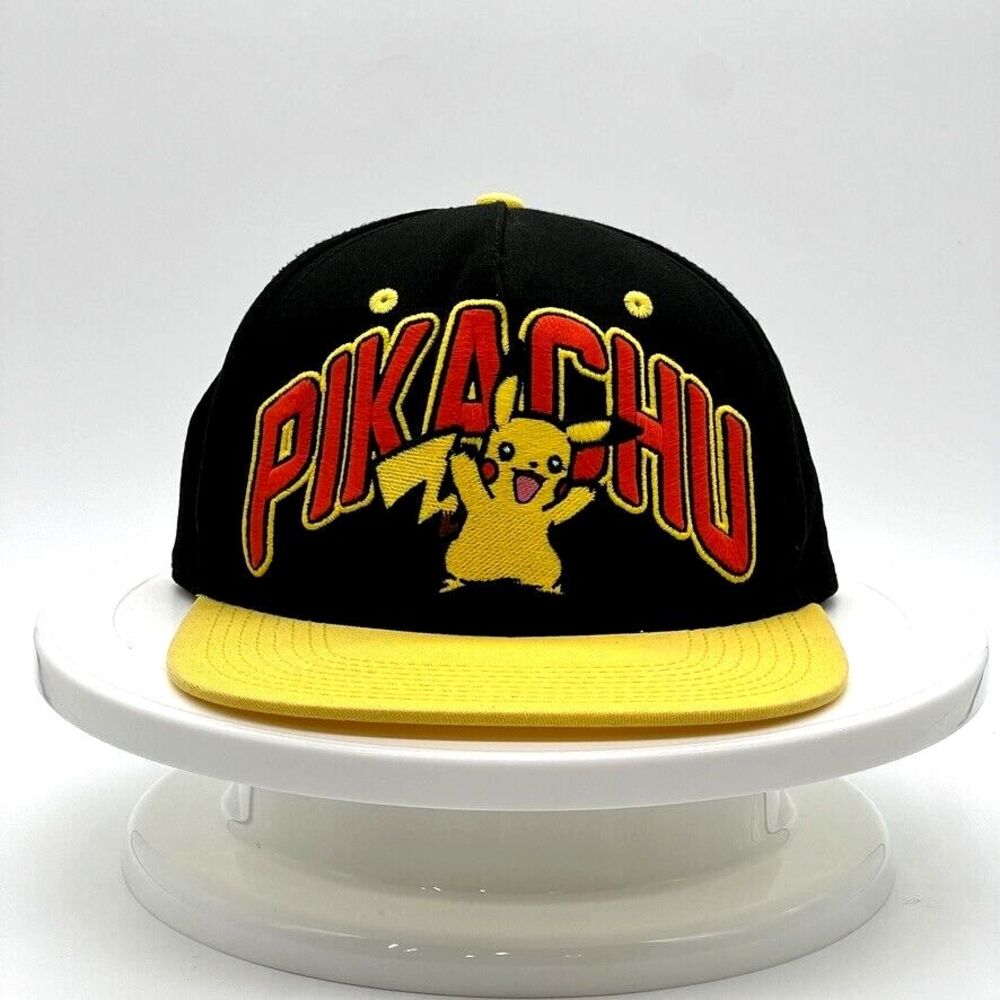 Pokemon Pikachu Hat Cap Snapback Yellow Black Orange‎ Adjustable Logo Mens